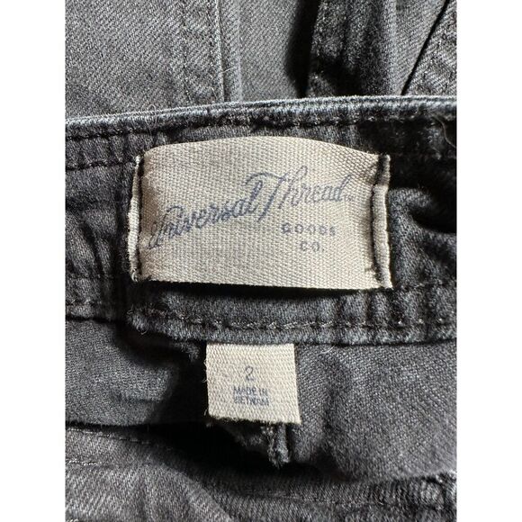 Universal Thread Black Wide Leg Ankle Jean Size 2 - Picture 3 of 10